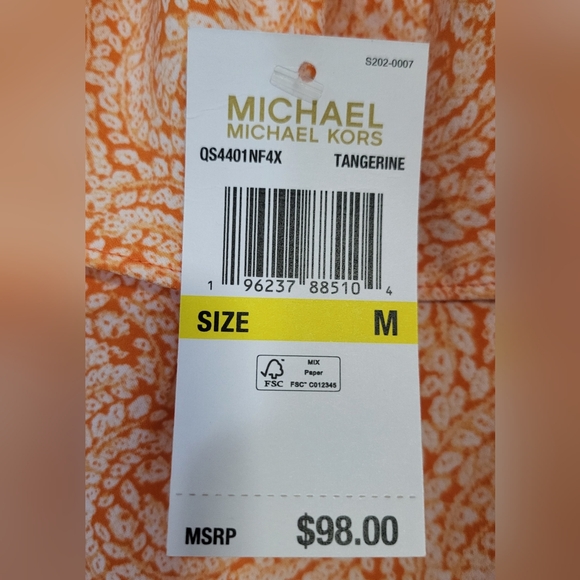Michael Kors Orange Ruffled Blouse with Long Sleeves - Picture 5 of 5